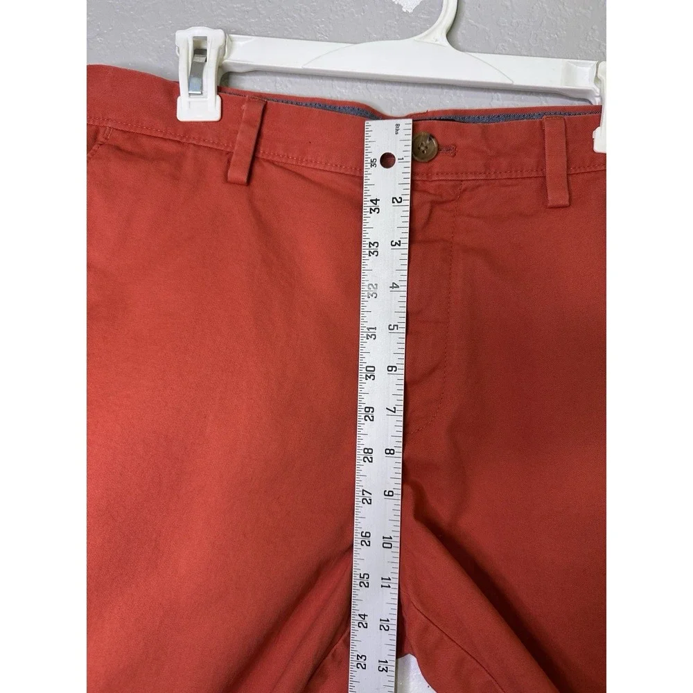 Banana Republic Emerson Shorts Mens 33 Spiced Coral Red Cotton Casual Chino 11